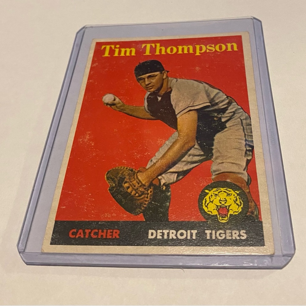 Tim Thompson 1958 Topps Baseball Card #57 (Yellow Name) Vintage Collectible - Picture 1 of 3